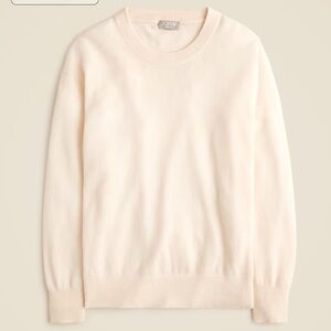 NWT New With Tags J. Crew Heather Natural Cashmere Crew Neck Sweater
